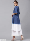 Sassafras Blue Ombre A-Line Kurta