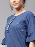 Sassafras Blue Ombre A-Line Kurta