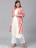 Sassafras Red Stripe Cape Kurta