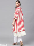 Sassafras Red Stripe Cape Kurta