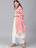 Sassafras Red Stripe Cape Kurta