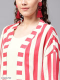 Sassafras Red Stripe Cape Kurta