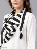 Sassafras Black Stripe Scarf A-Line Kurta