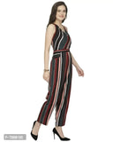 Sayesha Stripes Crepe Jumpsuit