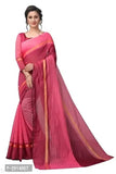 Women Stylish Silk Striped Saree with Blouse piece