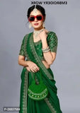 Stylish Art Silk Embroidered Saree with Blouse Piece