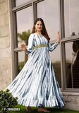 Attractive Sibori Georgette Gowns for Women with Ethnic Belt and without Dupatta