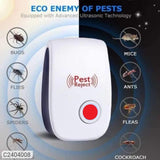 Ultrasonic Pest Repeller for Mosquito, Cockroaches, etc (Pack of 2) (Code: C2404008)