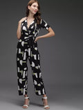 Darzi Women's Crepe Printed Jumpsuit